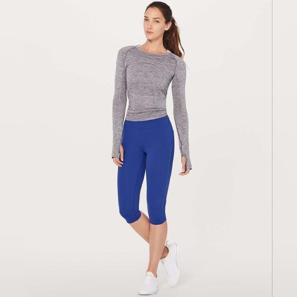 Lululemon Morning Miles Crop Leggings Blue (17") Size 4